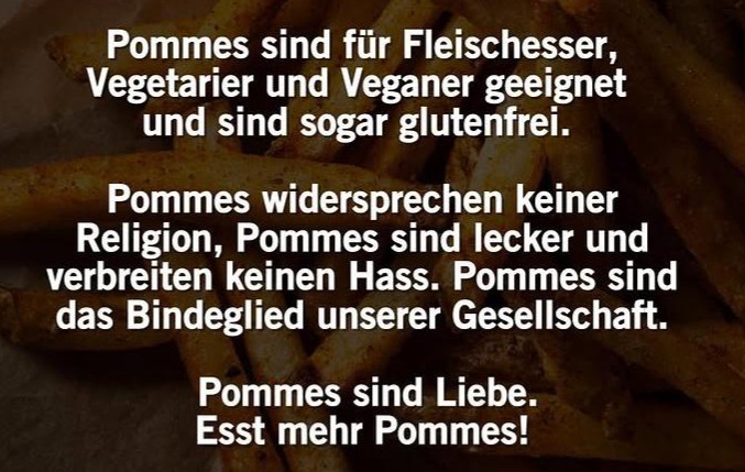 Pommes sind Liebe